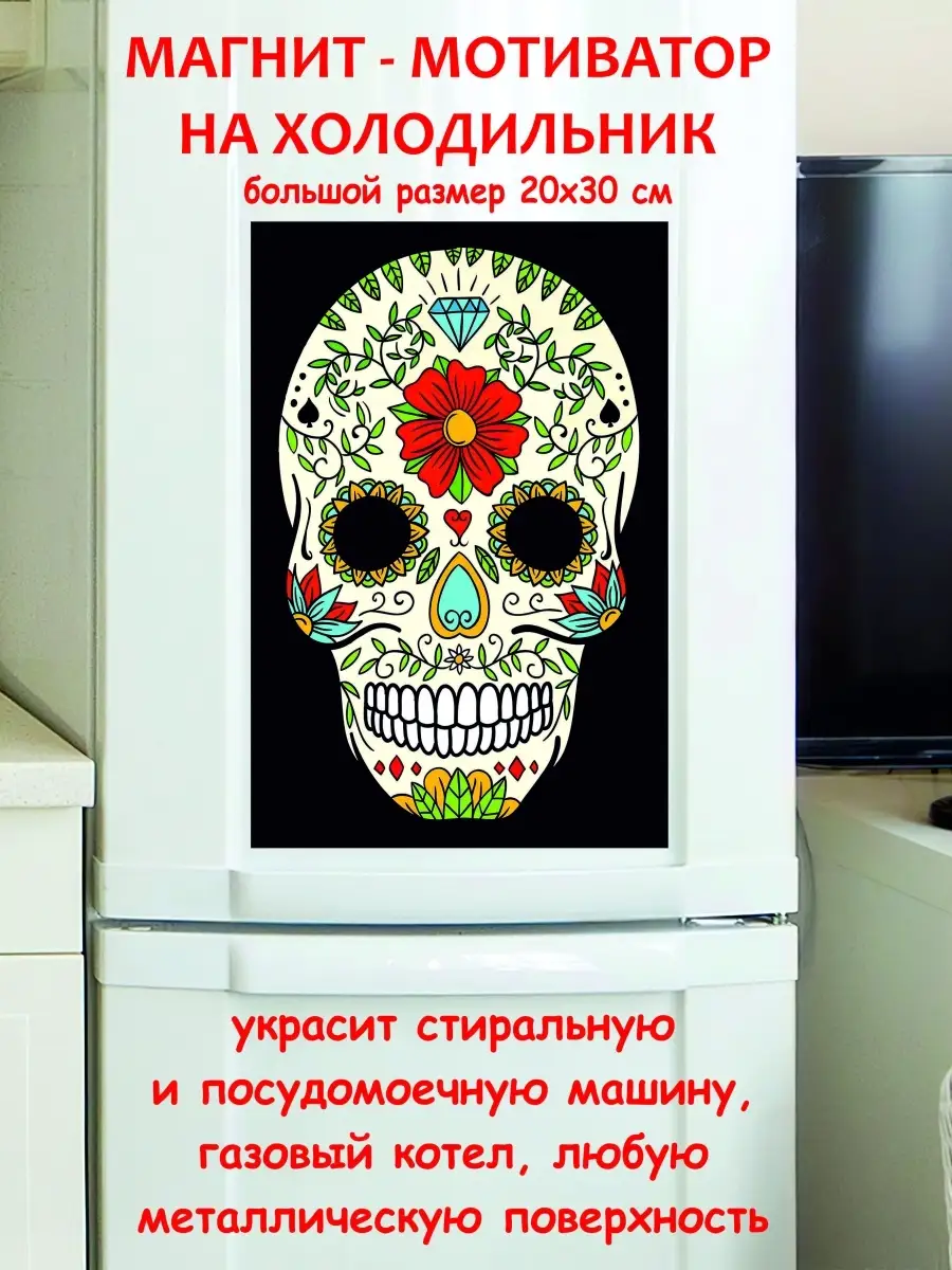 магнит большой череп лучший подарок