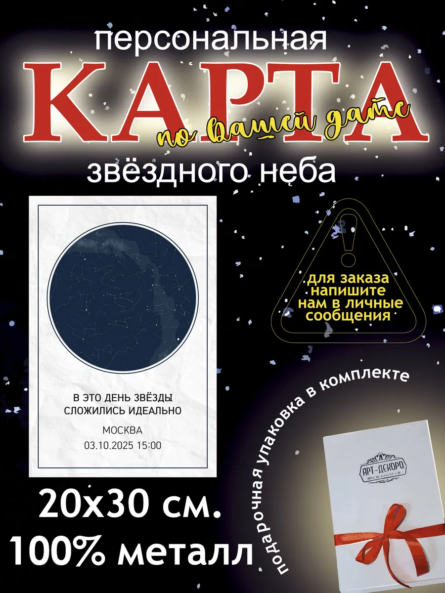 карта звездного неба по вашей дате