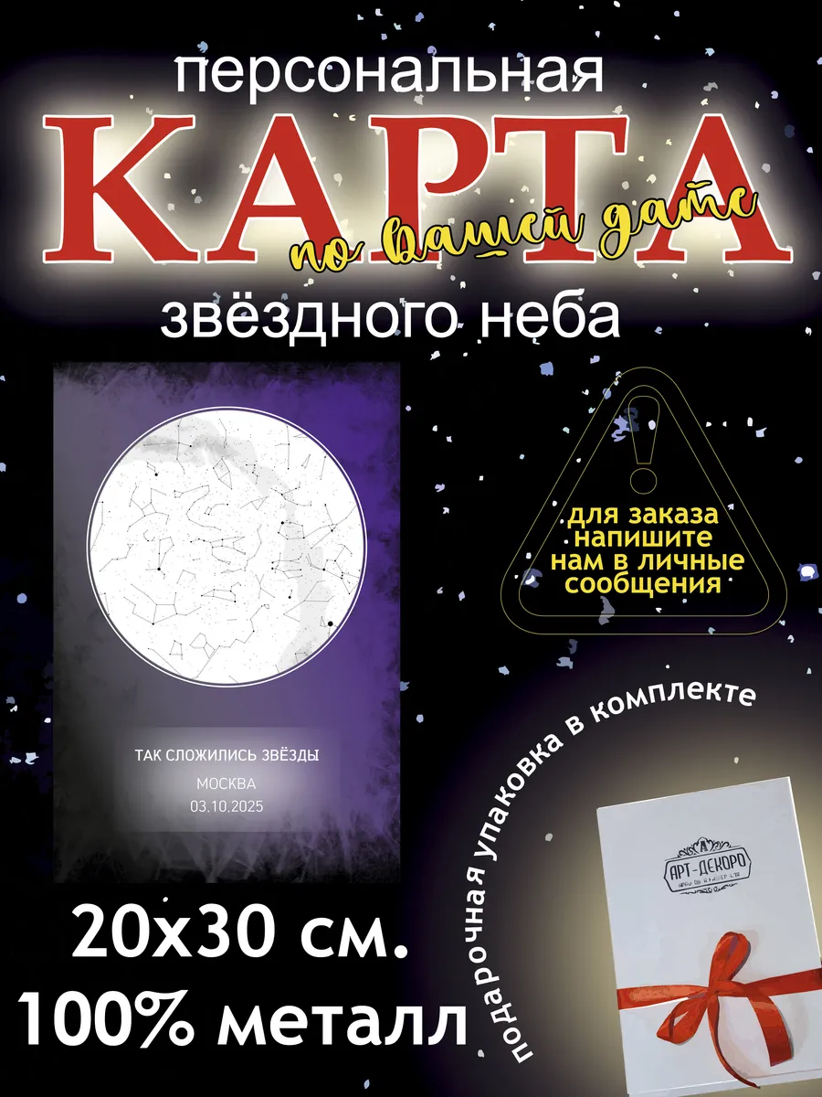 карта звездного неба по вашей дате