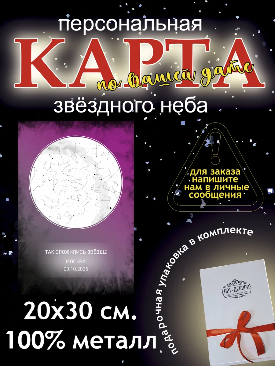 карта звездного неба по вашей дате